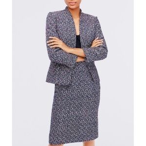 NWT J.Crew pink confetti tweed jacket and skirt